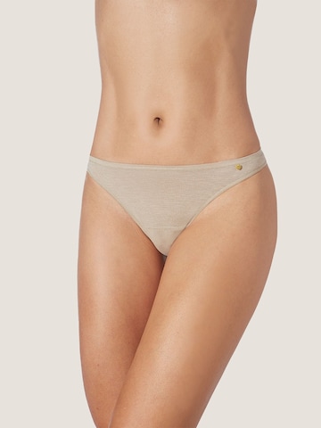 zd ZERO DEFECTS Broekje 'Thong in Soft Soy Fibre' in Beige: voorkant