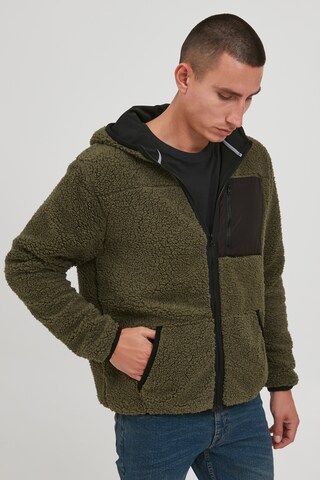 !Solid Fleecejacke 'Luka' in Grün: predná strana