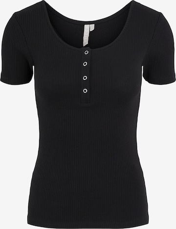 PIECES - Camiseta 'Kitte' en negro: frente