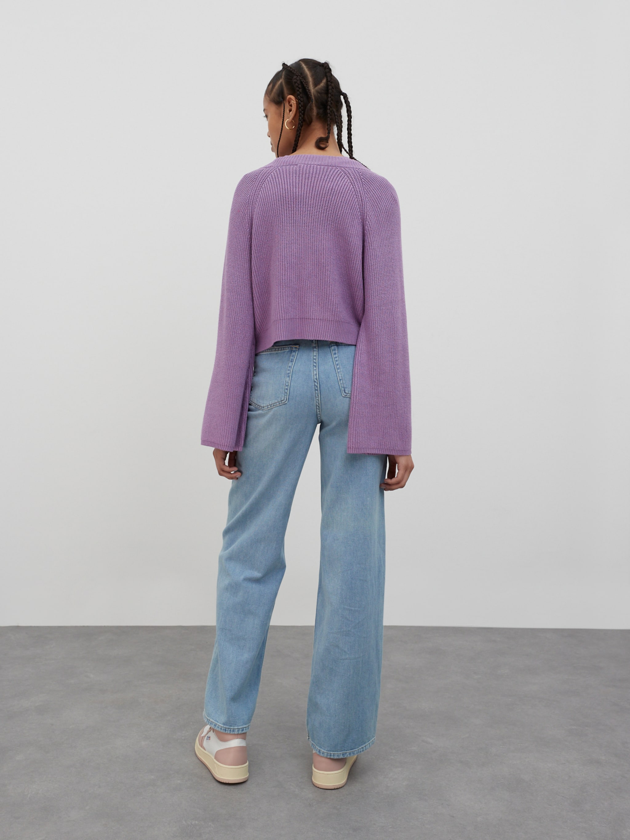 EDITED Producten Gebreid vest 'Vivienne' Lila