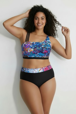 Ulla Popken Bralette Swimsuit in Mixed colours