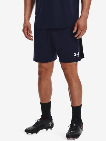 UNDER ARMOUR Regular Sportbroek 'Challenger' in Blauw: voorkant