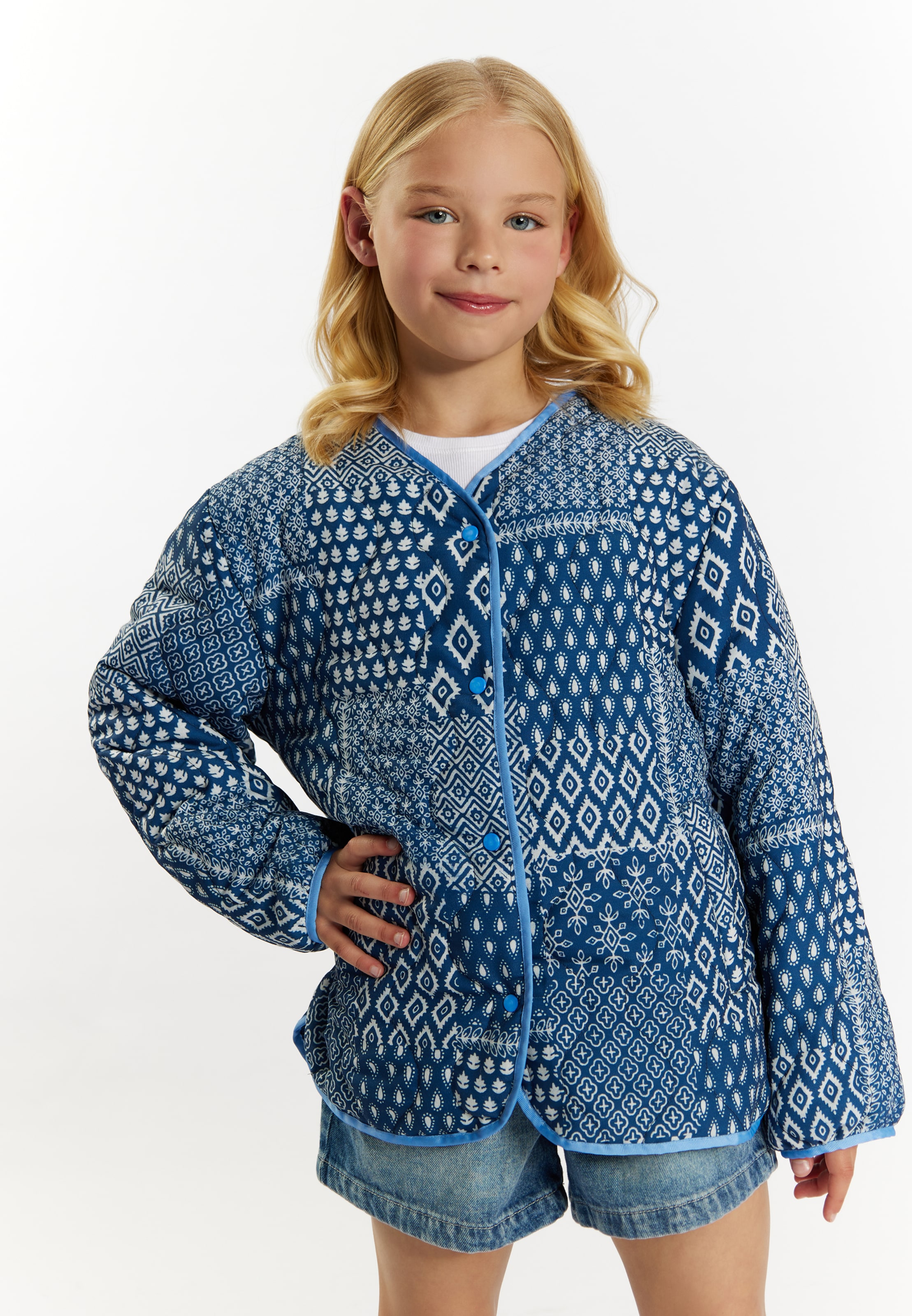 DREIMASTERPrijelazna jakna - plava boja: prednji dio