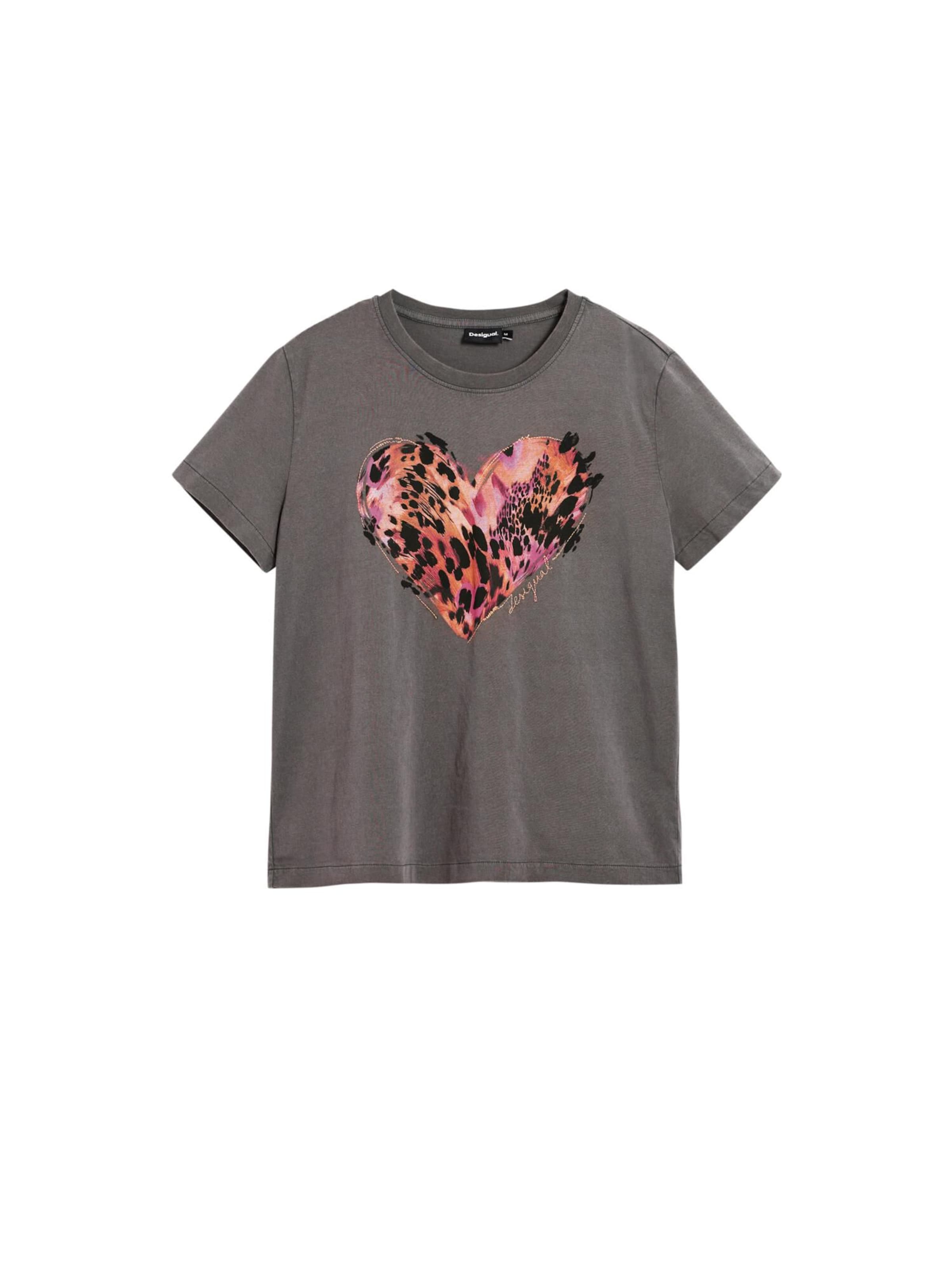 Desigual Tričko - tmavosivá / svetloružová / čierna, Produkt