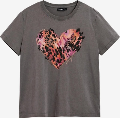 Desigual Majica u tamo siva / svijetloroza / crna, Pregled proizvoda