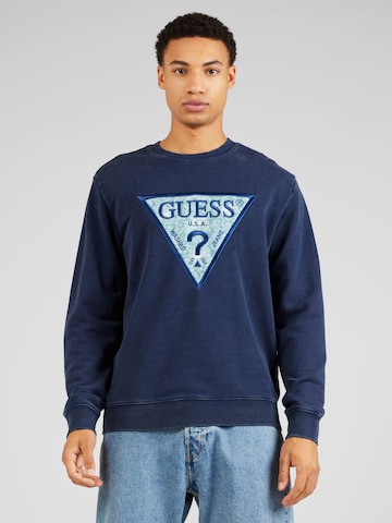 GUESS Sweatshirt in Blauw: voorkant