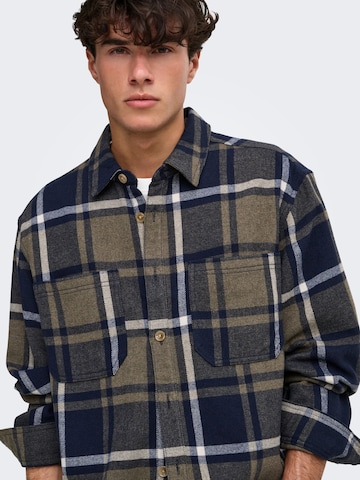 Regular fit Camicia 'ONSALP' di Only & Sons in blu