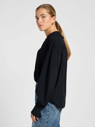 Lee Blouse 'Statement Collar Shirt' in Black
