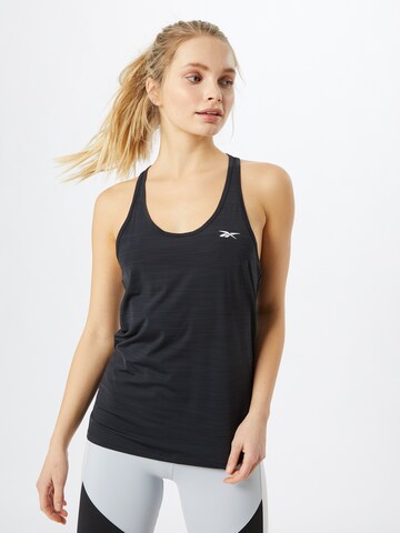 Reebok Sports top in Black: front