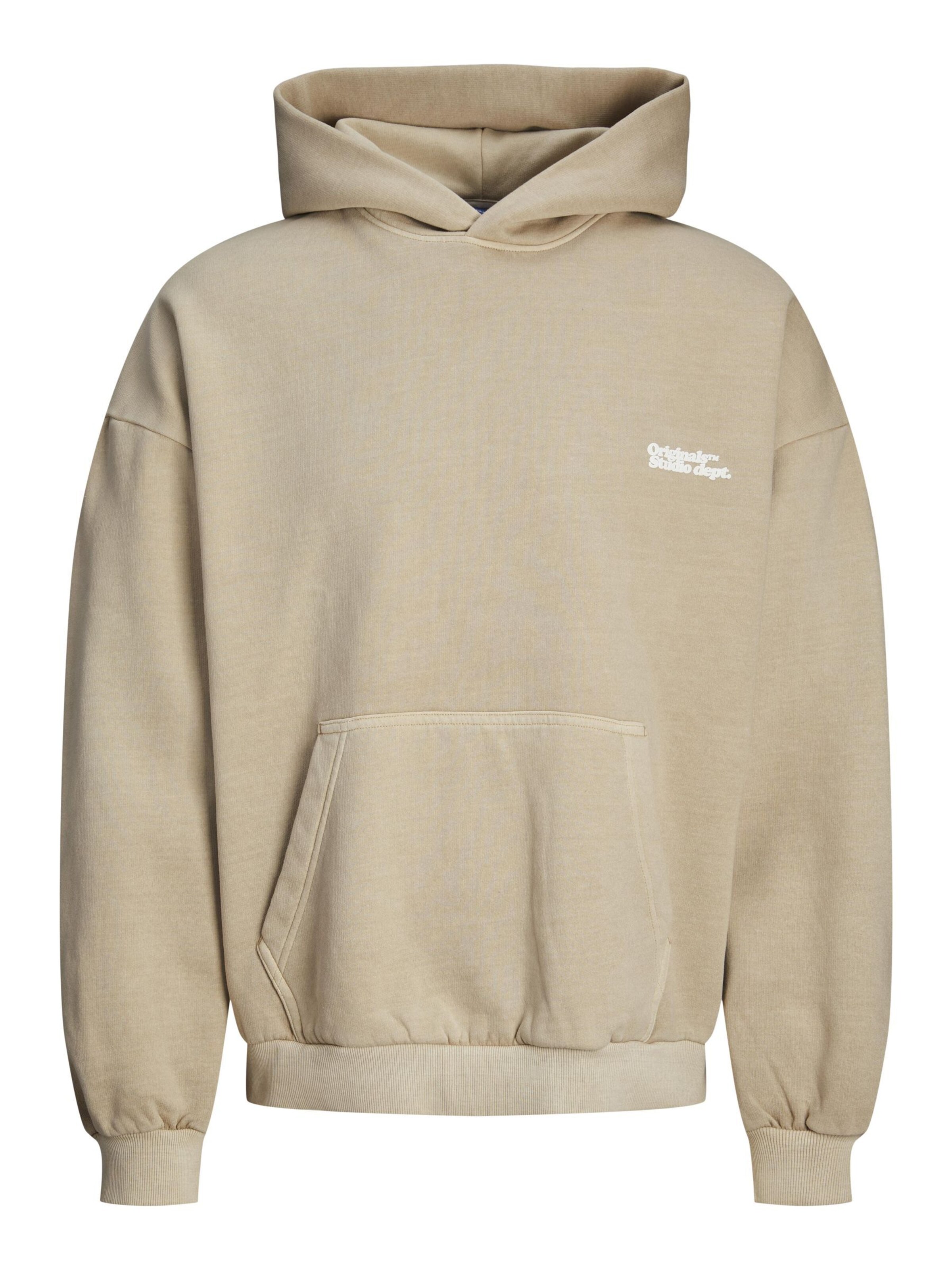 Sweat-shirt JACK & JONES en beige : devant
