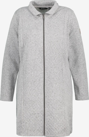 Ulla Popken Zip-Up Hoodie in Grey: front