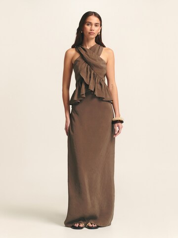 Robe de soirée 'Aloe' St MRLO en marron : devant