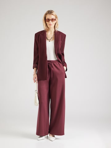 PIECES Wide leg Pants 'PCChilli' in Red
