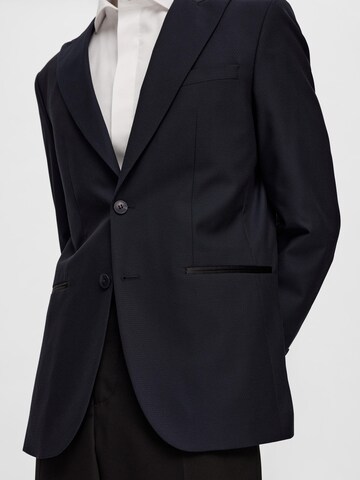 SELECTED HOMME Slim fit Business Blazer 'Jacquard' in Blue