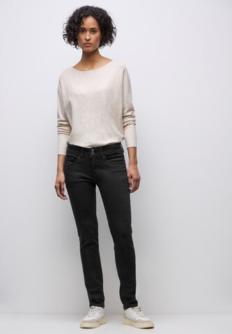 STREET ONE Slimfit Jeans in Schwarz