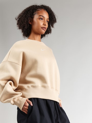 Nike Sportswear Sweatshirt 'Phoenix Fleece' in Brown: front