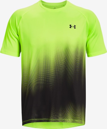 UNDER ARMOUR Performance Shirt 'Tech Fade' in Green: front