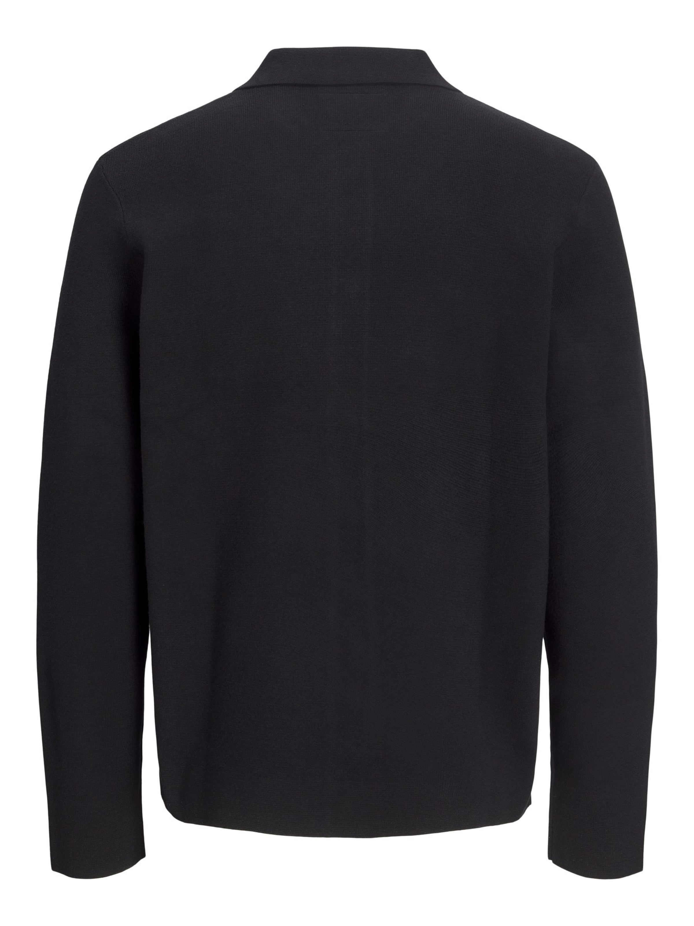 JACK & JONES Knit Cardigan 'JPRBLAMilano Spring' in Black