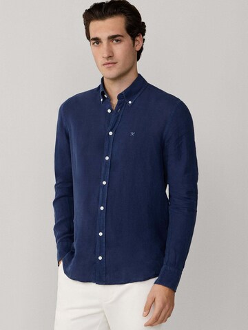 Coupe regular Chemise Hackett London en bleu : devant