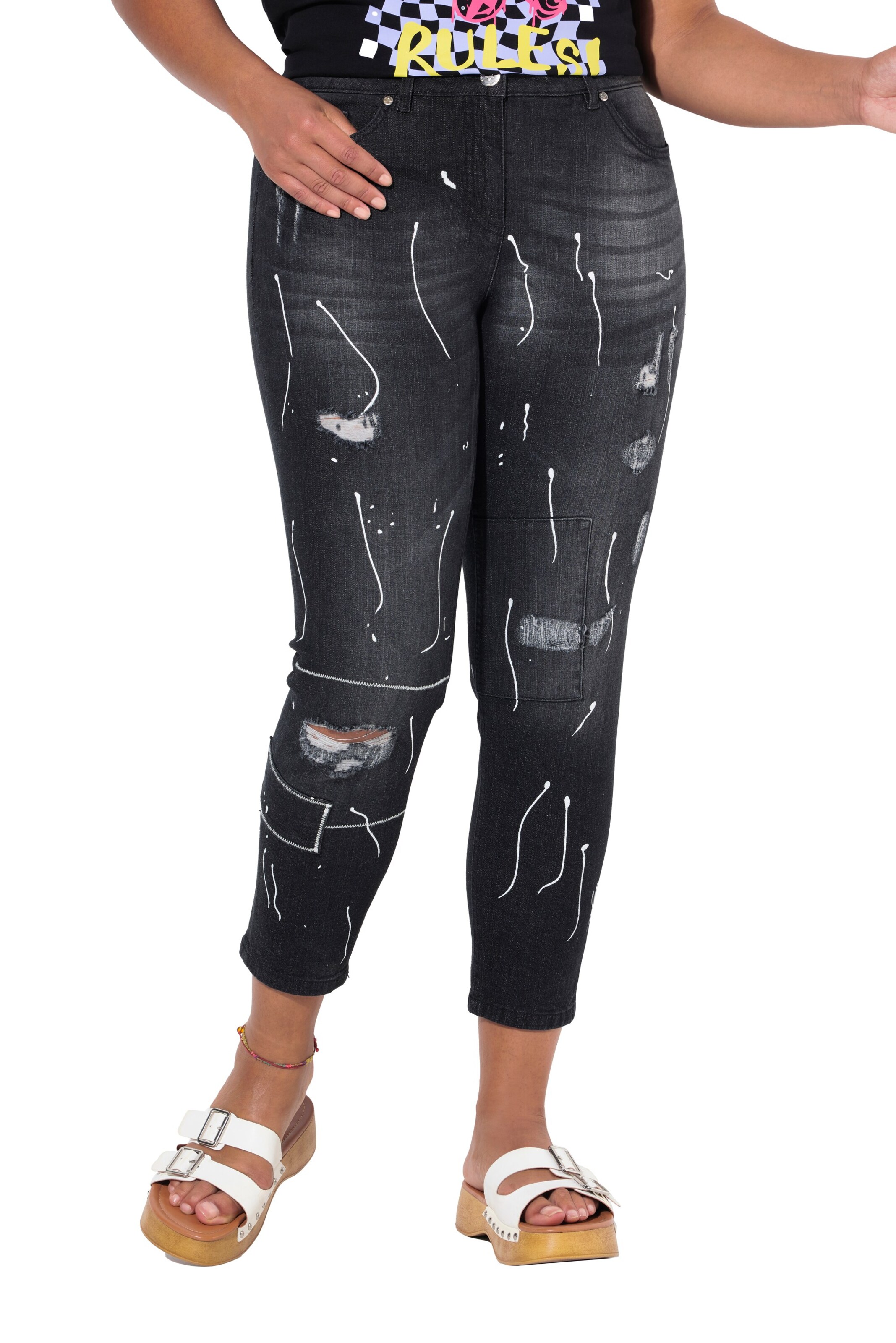 Angel of Style Slim fit Jeans in Black