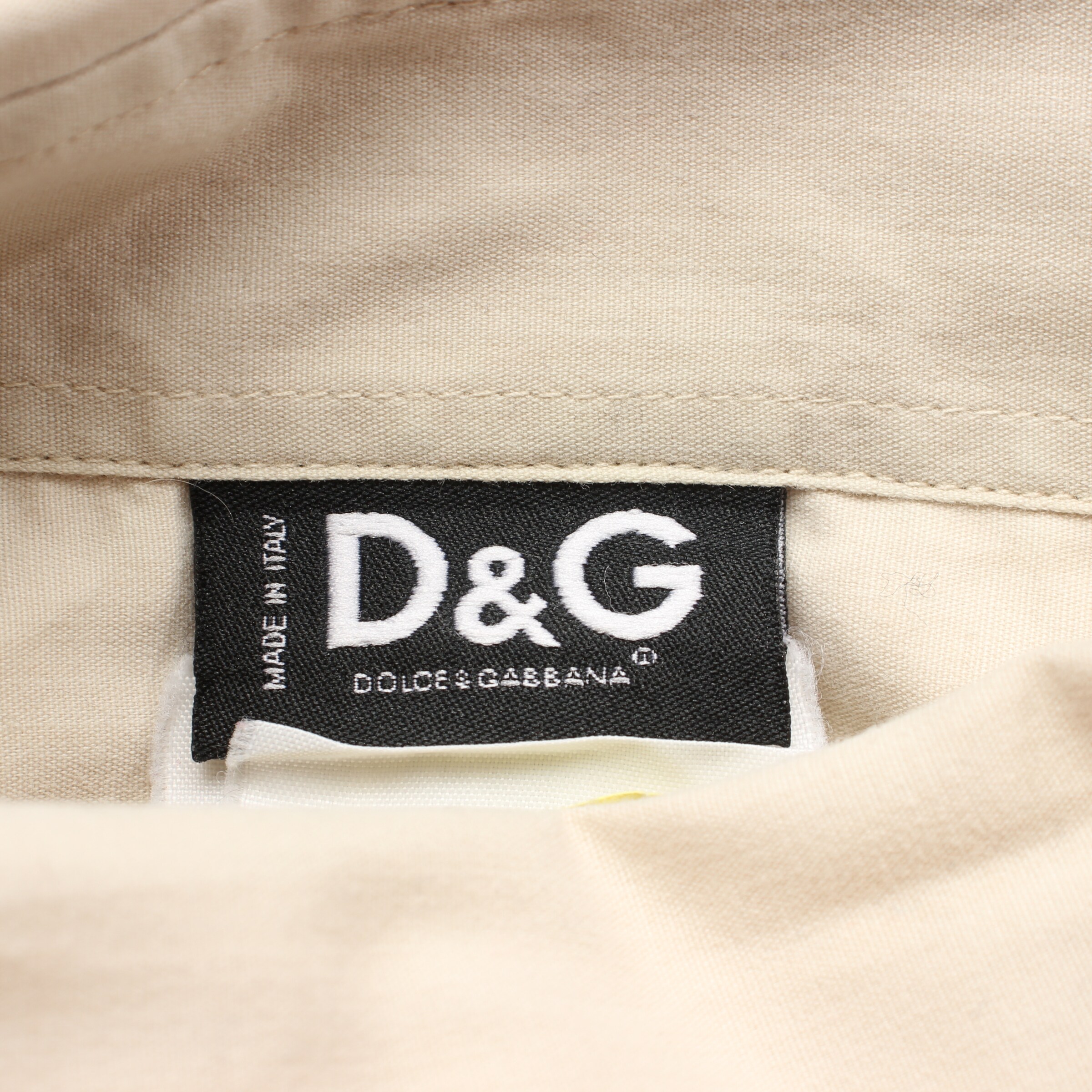 DOLCE & GABBANA Freizeithemd / Shirt / Polohemd langarm M-L in Weiß