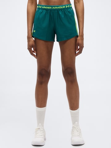 UNDER ARMOUR Normalny krój Spodnie sportowe 'Play Up' w kolorze zielony: przód