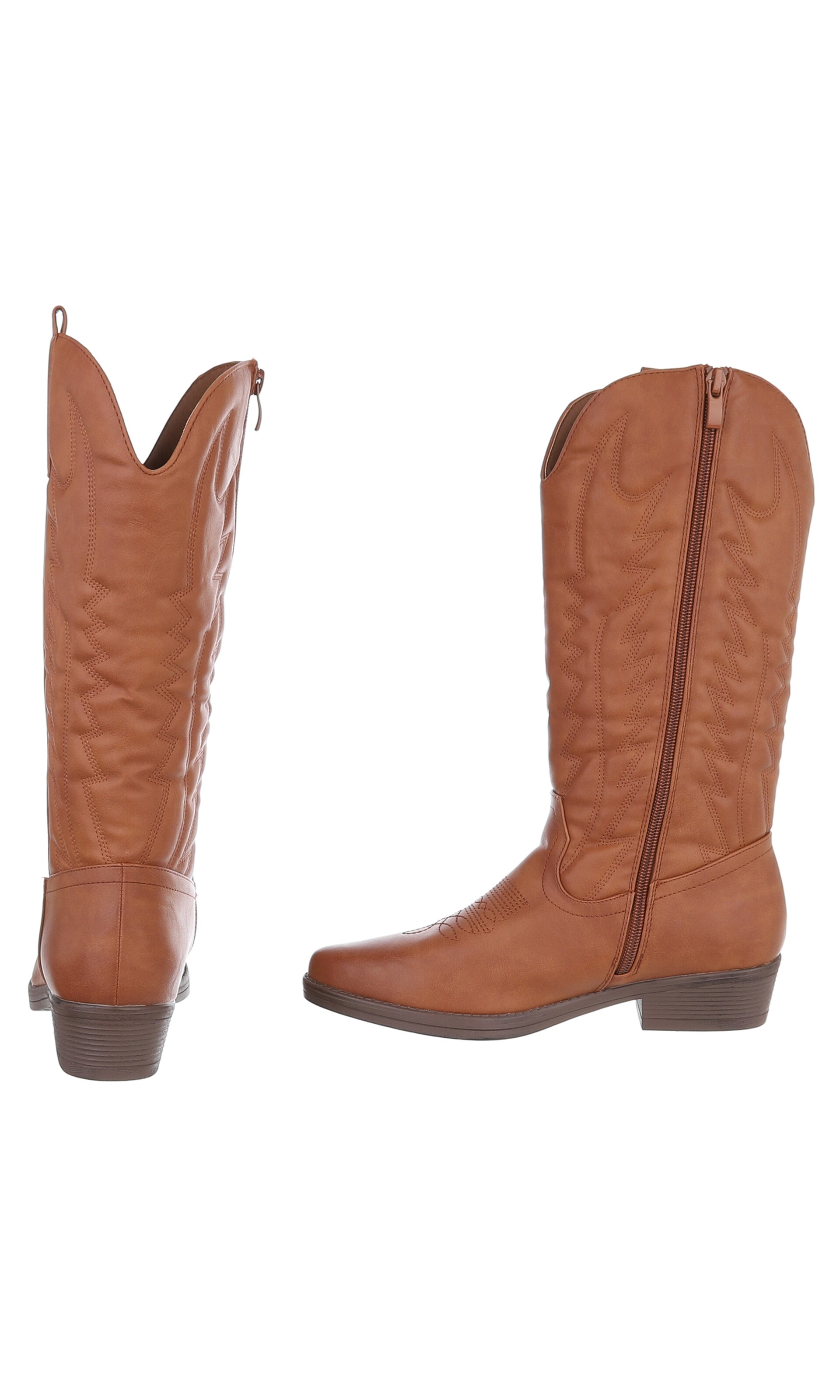 Ital-Design Cowboystiefel in Braun