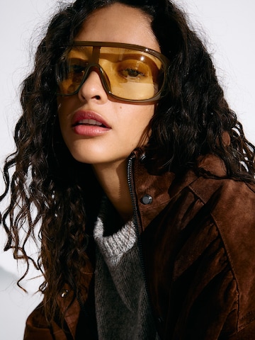 Bershka Sluneční brýle – hnědá