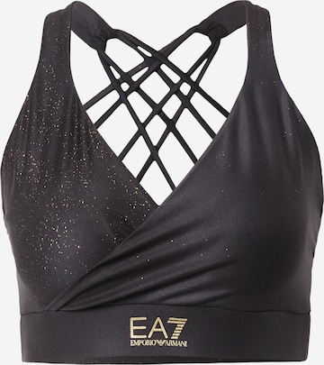 EA7 Emporio Armani Bralette Sports Bra in Black: front