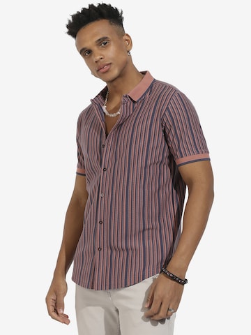 Campus Sutra Regular fit Button Up Shirt 'Vincent' in Pink