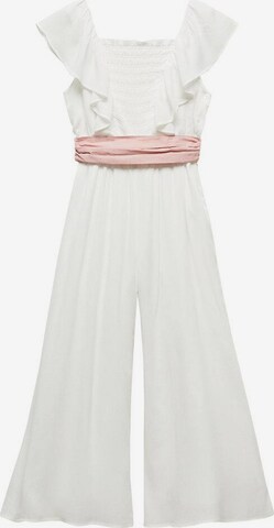 MANGO KIDS Dungarees 'Ava' in White: front