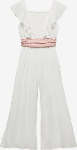 MANGO KIDS Dungarees 'Ava' in White: front