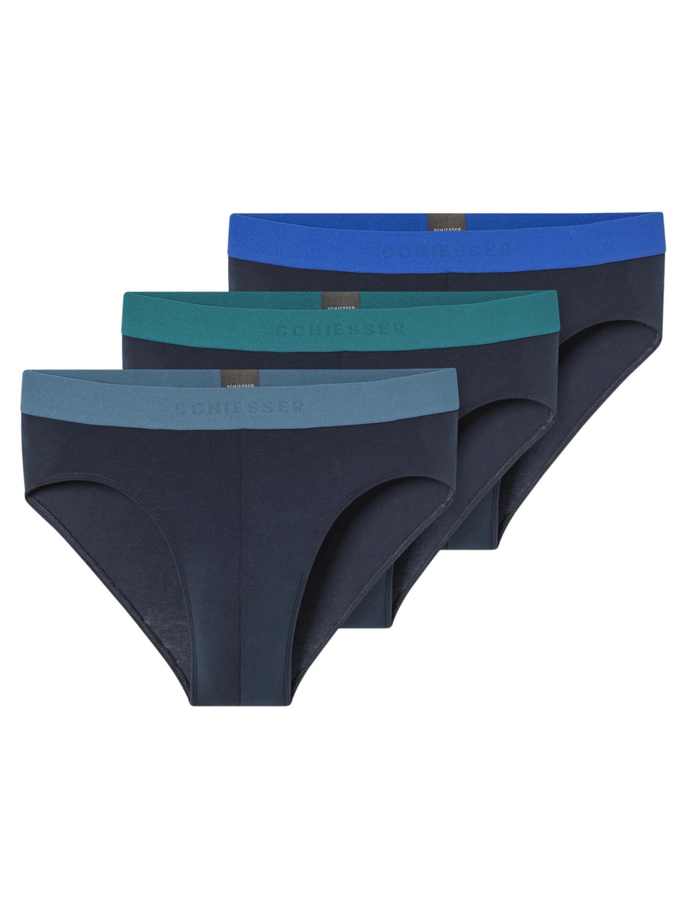 Slip SCHIESSER en bleu : devant