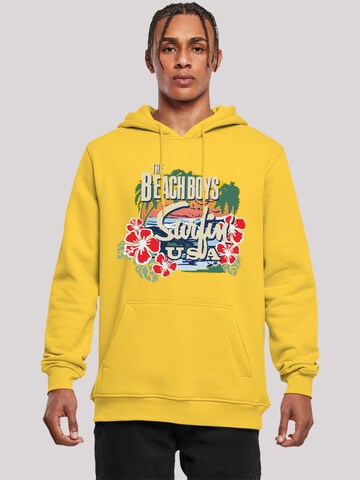 Sweat-shirt 'The Beach Boys Musik Band' F4NT4STIC en jaune : devant