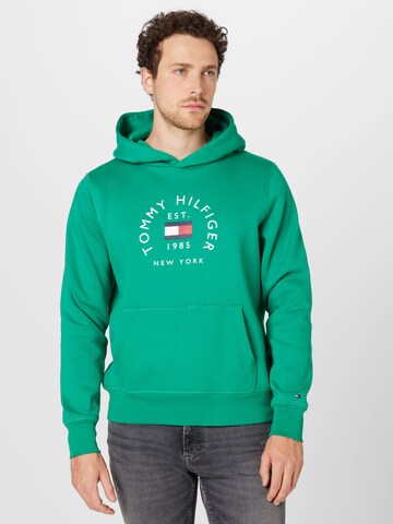 Felpa di TOMMY HILFIGER in verde: frontale