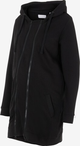 MAMALICIOUS Zip-Up Hoodie 'Fikka' in Black