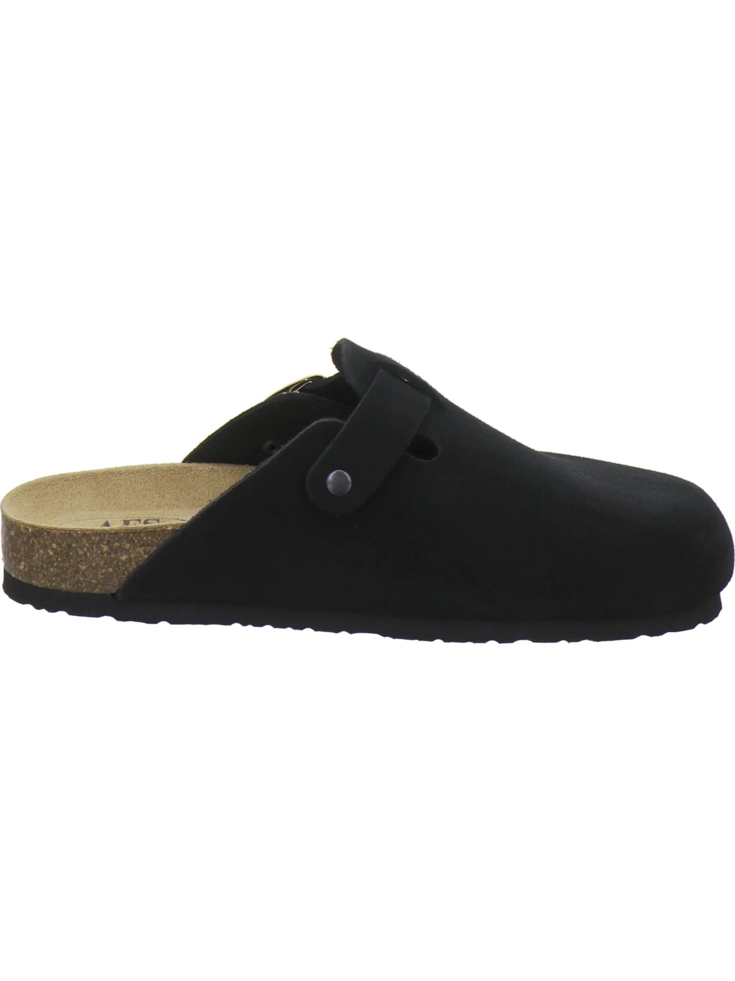Sabots 'Clogs Damen schwarz Veloursleder' AFS-Schuhe en noir