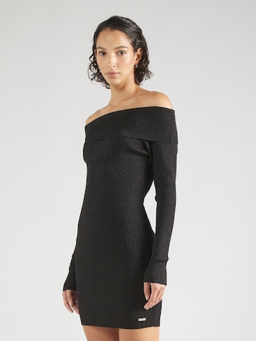 Tommy Jeans Knitted dress in Black: front