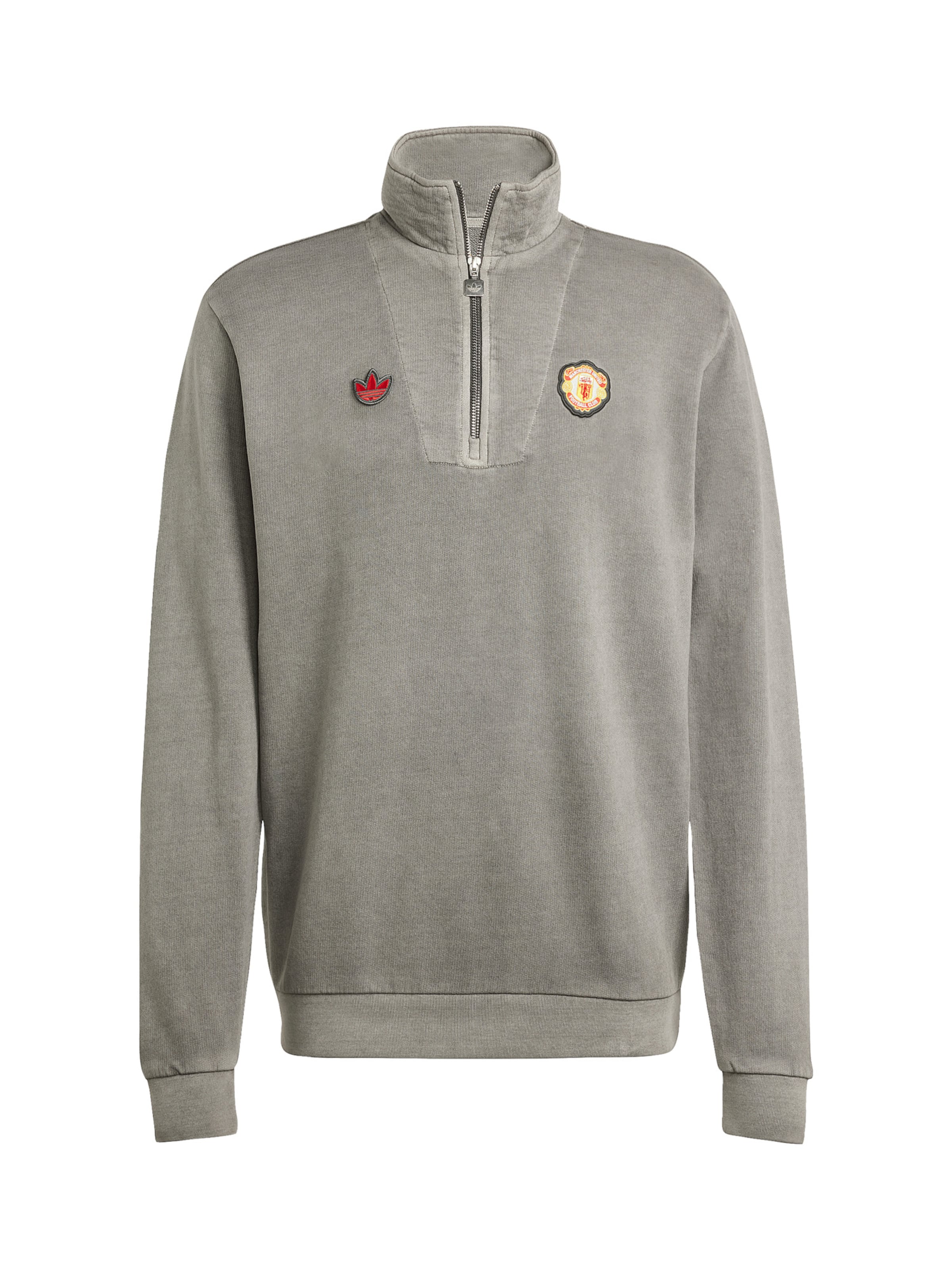 Felpa 'Manchester United Terrace Icons' di ADIDAS ORIGINALS in grigio: frontale