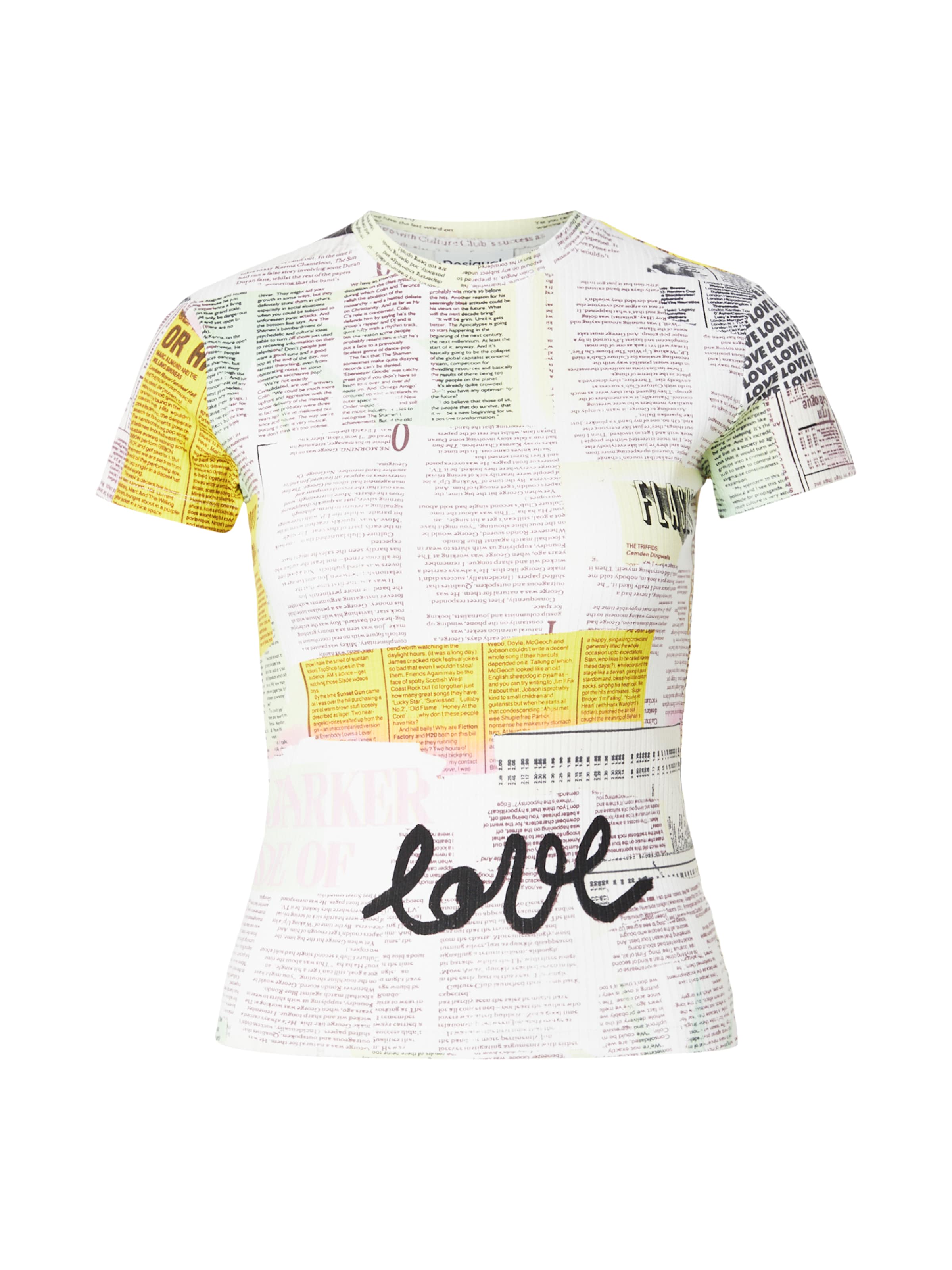 Desigual - Camiseta 'NOOR' en amarillo: frente