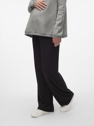 MAMALICIOUS Wide Leg Hose in Schwarz