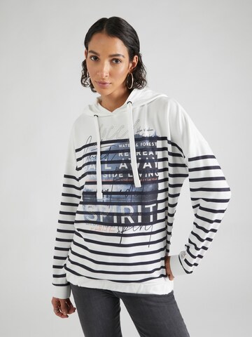 Sweat-shirt 'Rock The Boat' Soccx en blanc : devant