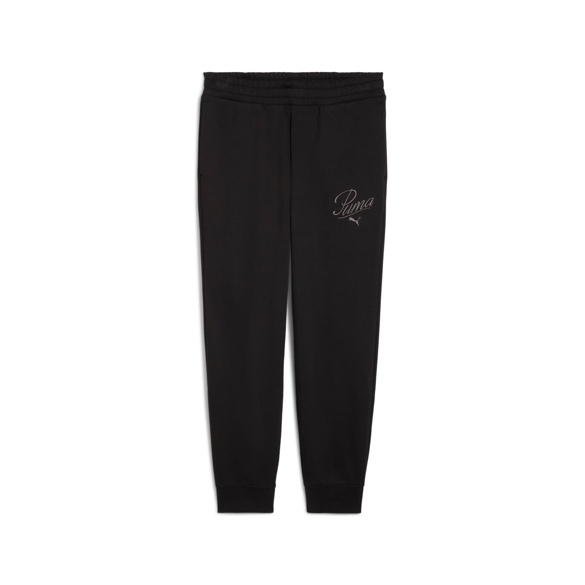 PUMA Tapered Pants in Black: front