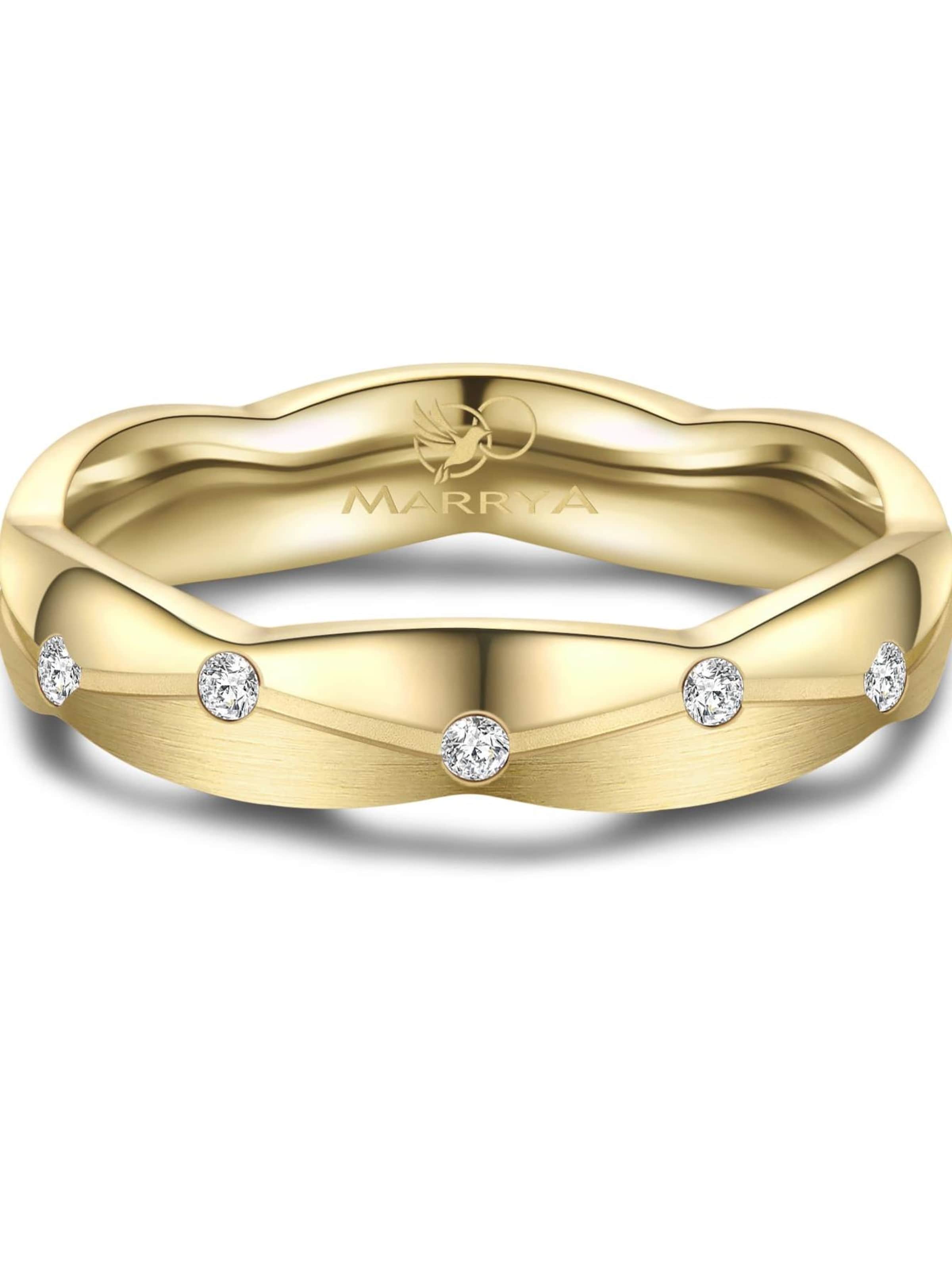 MARRYA Ring 'MARRYA TI-28 Ehering aus Titan' in Gold