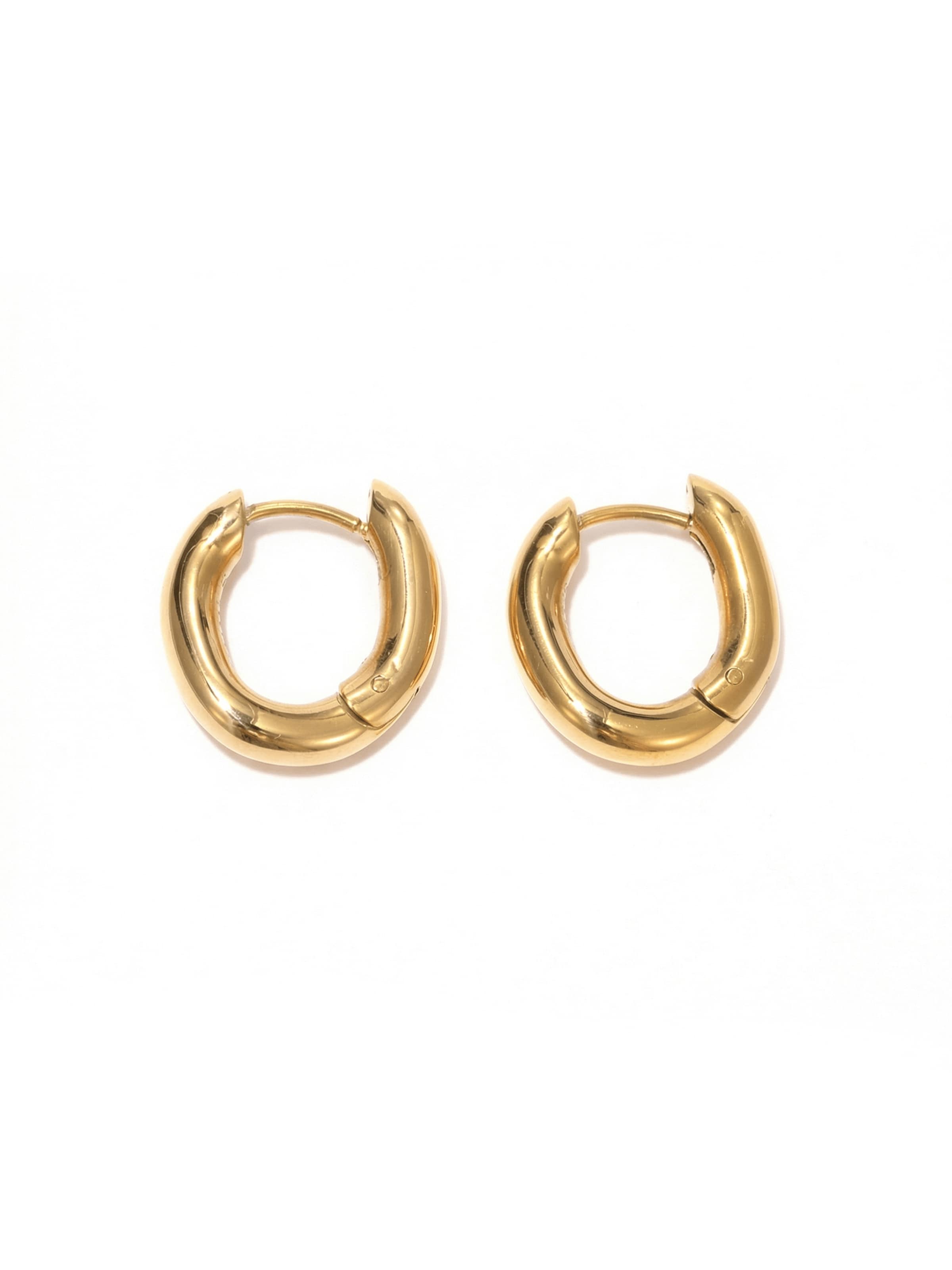 lePelou Earrings 'FLOW' in Gold: front