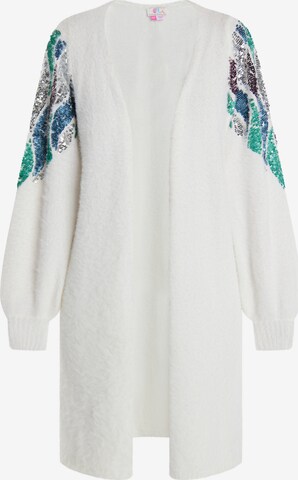 IZIA Knit cardigan in White: front