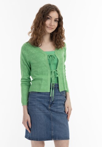 MYMO Knit Cardigan in Green: front