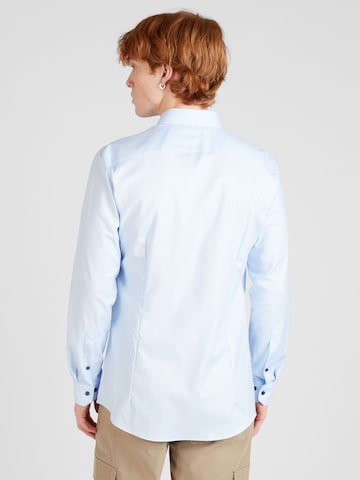 mėlyna OLYMP Priglundantis modelis Marškiniai 'No 6 six'