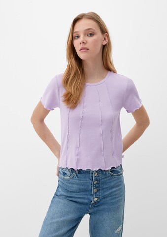 T-shirt QS en violet : devant