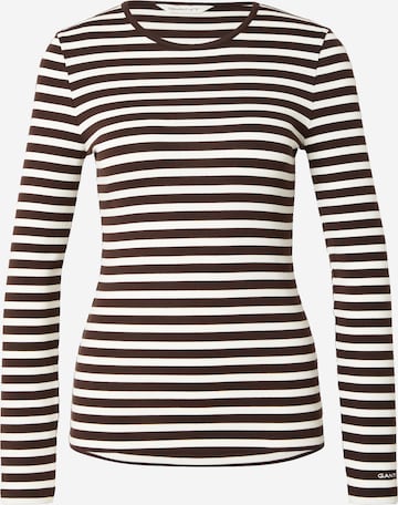 GANT Majica | rjava barva: sprednja stran
